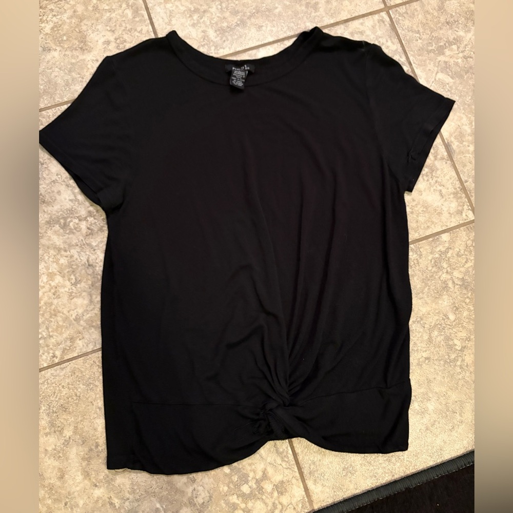 Rue21 Classic Black Knot Front Tee